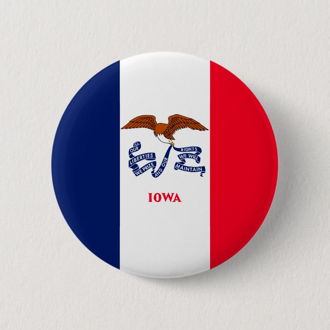 Iowa State Flag Design Button (Front)