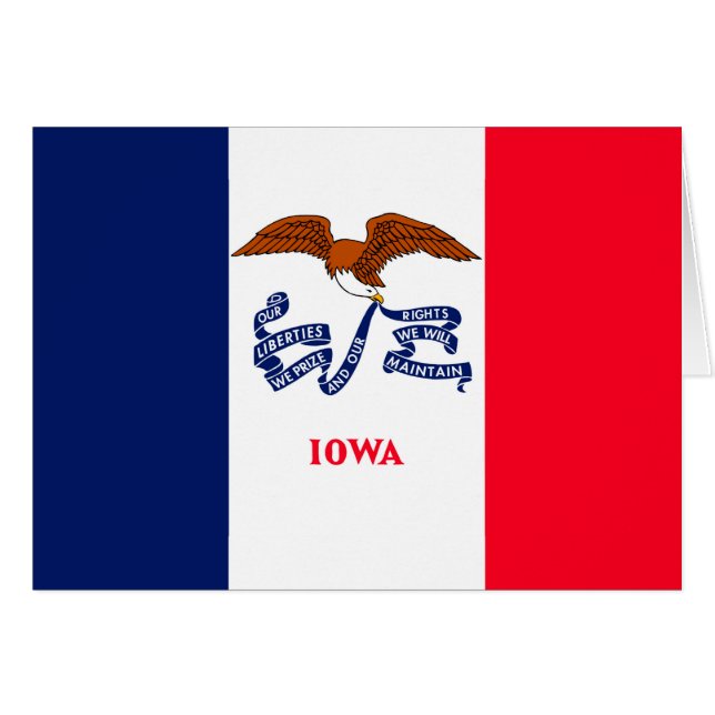 Iowa State Flag Design Cards (Front Horizontal)
