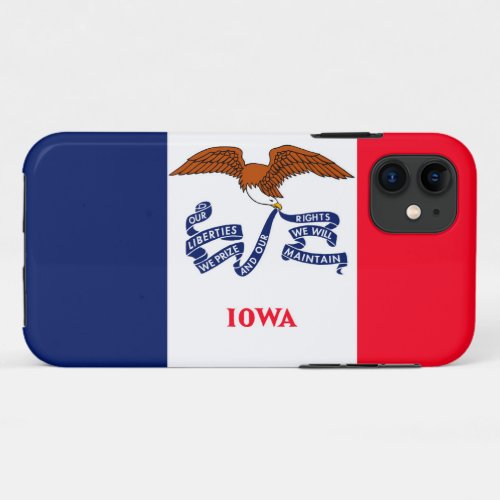 Iowa State Flag Design iPhone 11 Case