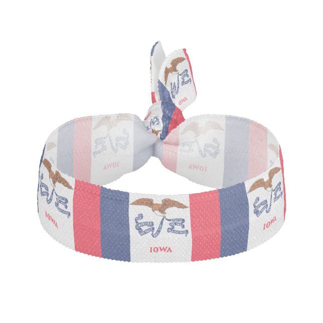 Iowa State Flag Design Elastic Hair Tie (Front)