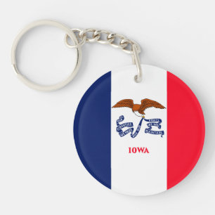 Iowa State Flag Design Keychain
