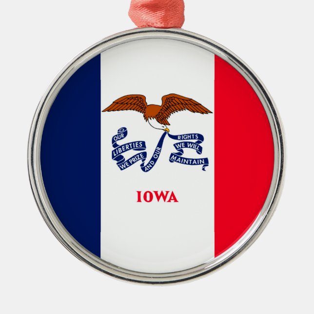 Iowa State Flag Design Metal Ornament (Front)