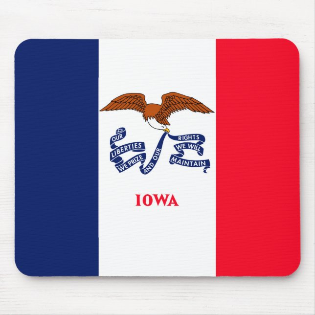 Iowa State Flag Design Mouse Pad (Front)