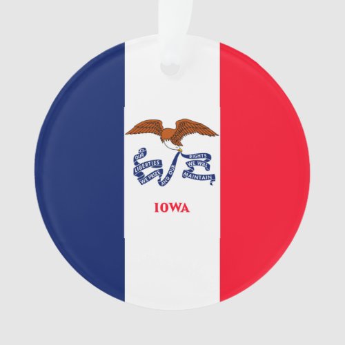 Iowa State Flag Design Ornament