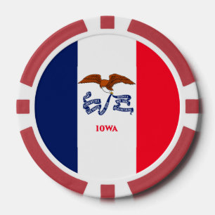 Iowa State Flag Design Poker Chips