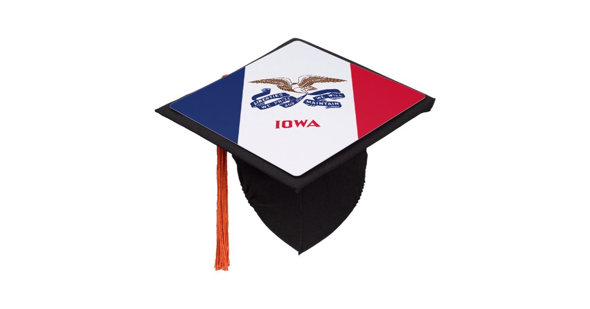 Iowa State Flag Graduation Cap Topper | Zazzle