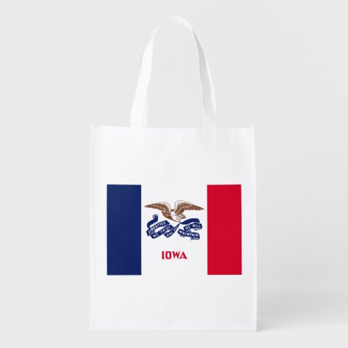 Iowa State Flag Grocery Bag