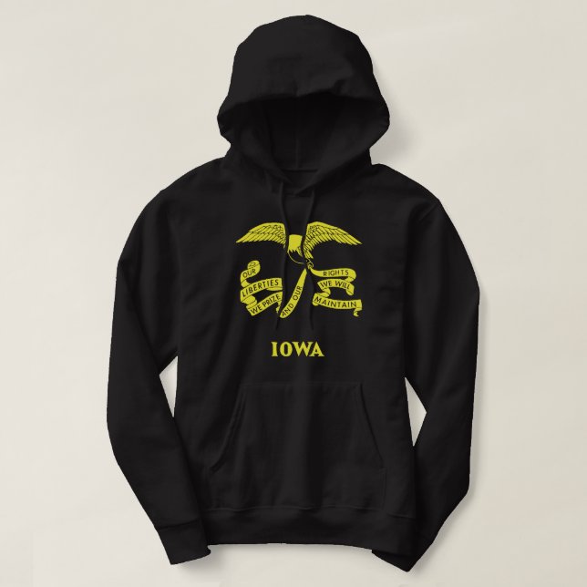 Iowa State Flag Hooded Sweatshirt (Design Front)