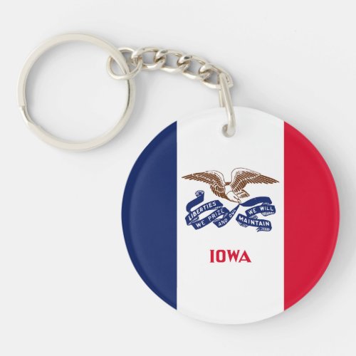 Iowa State Flag Keychain