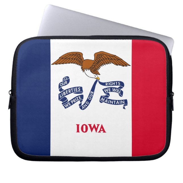 Iowa State Flag Laptop Sleeve (Front)