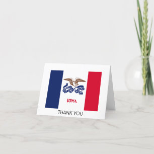 Iowa State Flag Letterpress Thank You Card