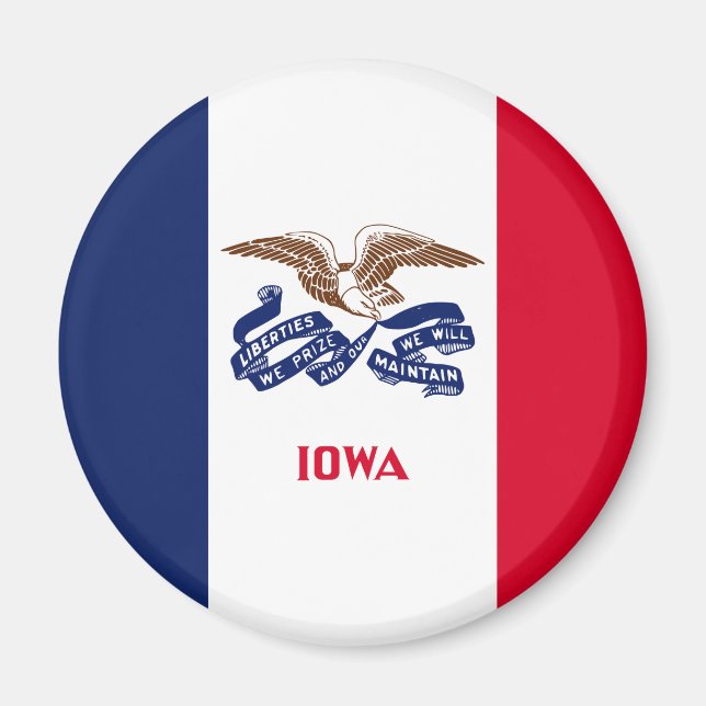 Iowa State Flag Magnet (Front)