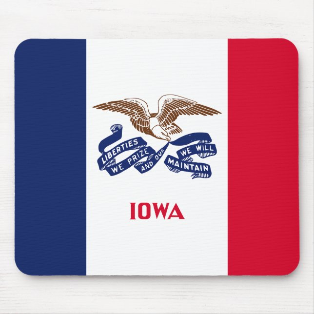Iowa State Flag Mouse Pad (Front)