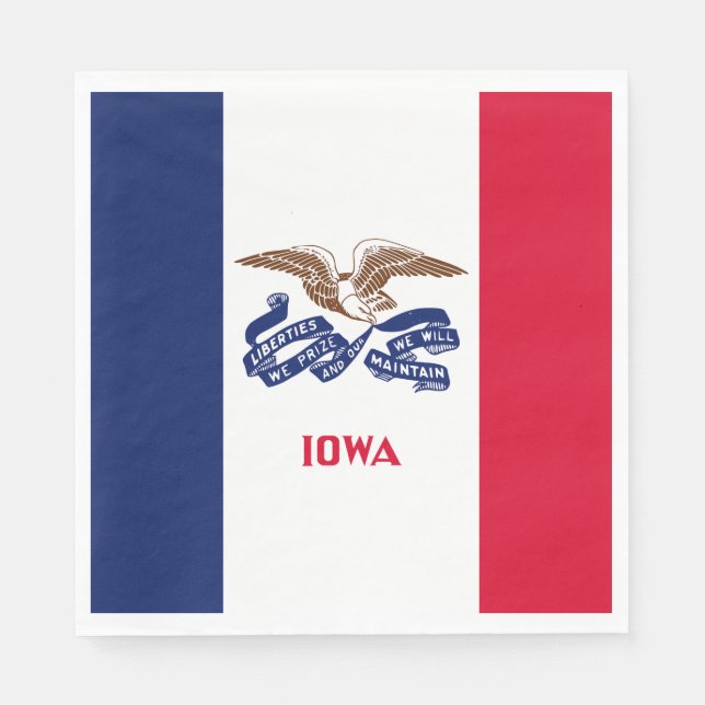 Iowa State Flag Napkins (Front)
