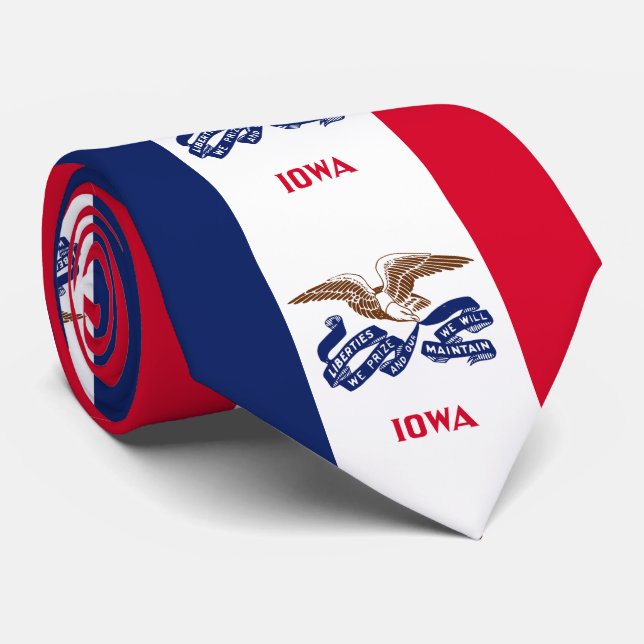Iowa State Flag Neck Tie (Rolled)