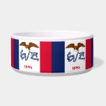 Iowa State Flag Pet Bowl<br><div class="desc">Show off your Iowa pride even when feeding your furry friend with our stylish pet bowl featuring the flag of Iowa! This pet bowl is more than just a functional accessory; it’s a tribute to Iowa’s rich heritage and cultural identity. The design prominently displays the iconic Iowa state flag, adding...</div>