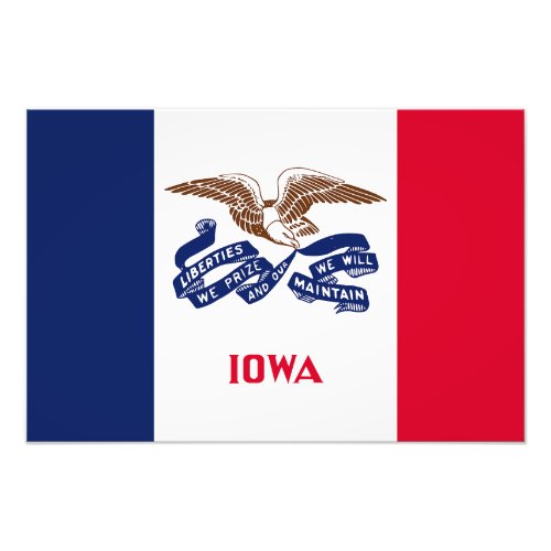 Iowa State Flag Photo Print