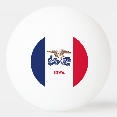 Iowa State Flag Ping Pong Ball