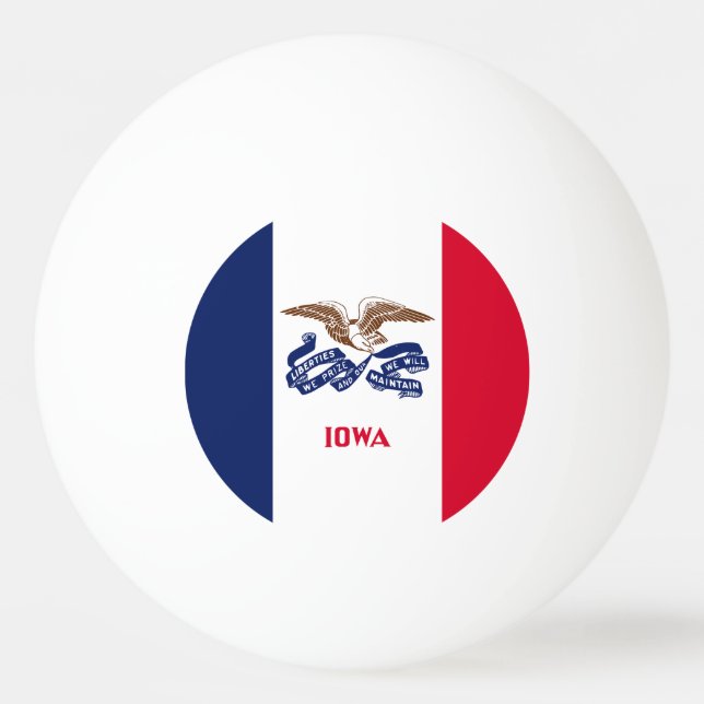 Iowa State Flag Ping Pong Ball (Front)