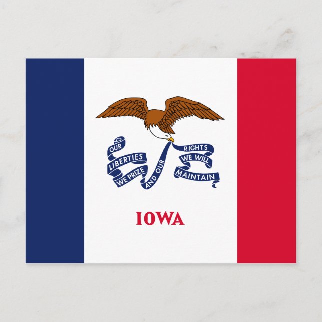 Iowa State Flag Postcard (Front)