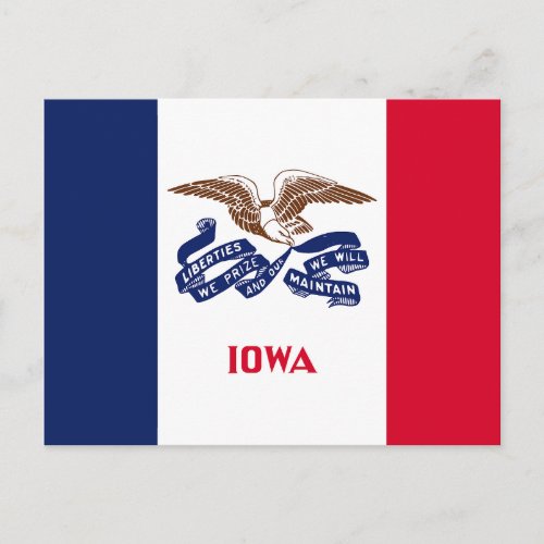 Iowa State Flag Postcard