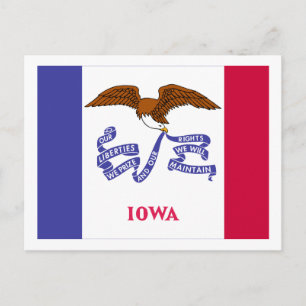 Iowa State Flag Postcard