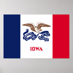 Iowa State Flag Poster