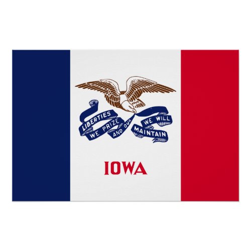 Iowa State Flag Poster