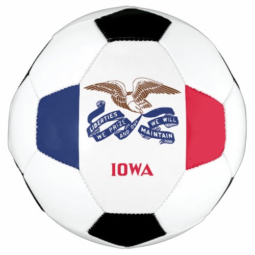Iowa State Flag Soccer Ball