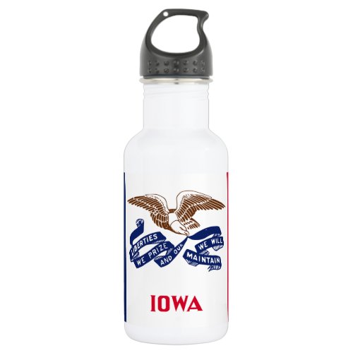 Iowa State Flag Stainless Steel Water Bottle