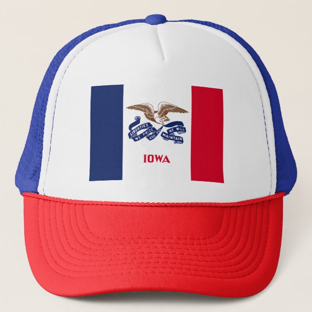 Iowa State Flag Trucker Hat (Front)