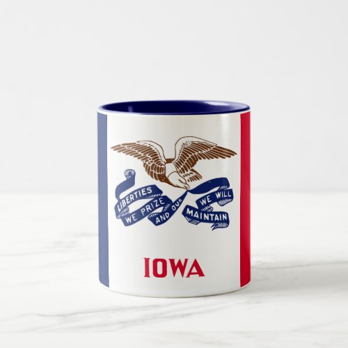 Iowa State Flag Two_Tone Coffee Mug