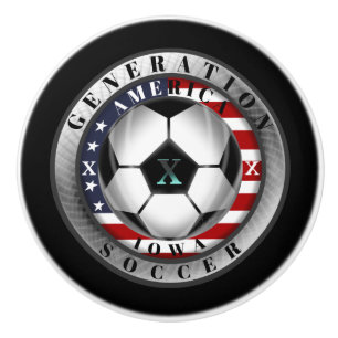 Iowa State Generation X American Soccer Ceramic Knob