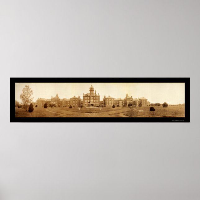 Iowa State Hospital Photo 1908 Poster (Front)