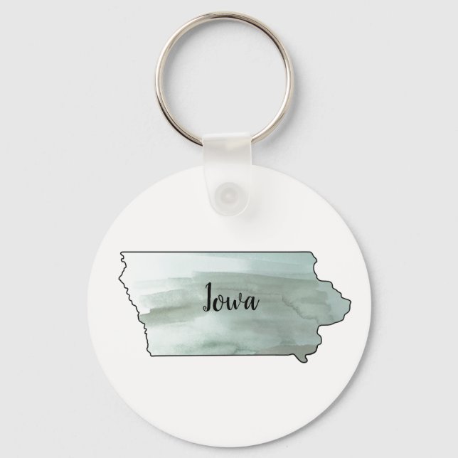 Iowa State Illustration Keychain (Front)