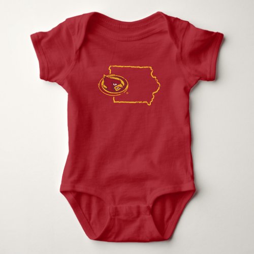 Iowa State Logo Distressed Baby Bodysuit