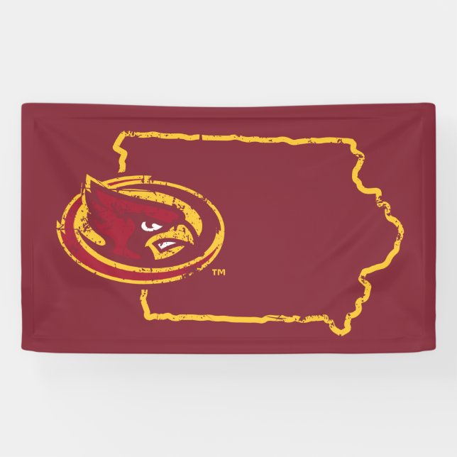 Iowa State Logo Distressed Banner (Horizontal)
