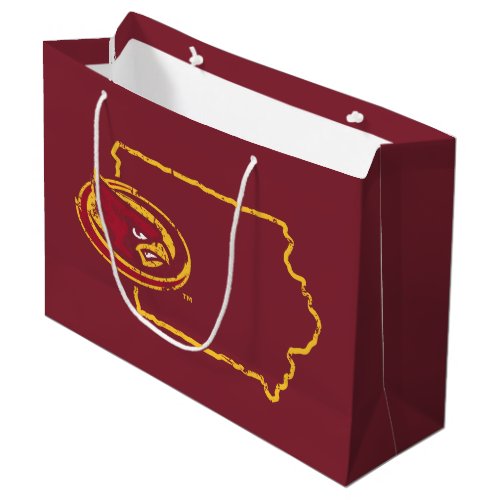Iowa State Logo Distressed Large Gift Bag