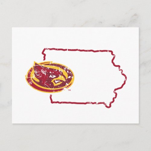 Iowa State Logo Distressed Postcard
