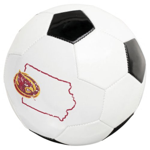 Iowa State Logo Distressed Soccer Ball