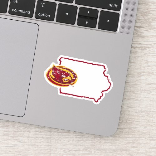 Iowa State Logo Distressed Sticker