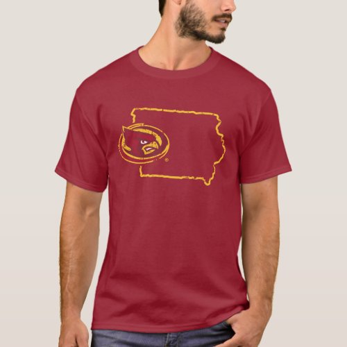 Iowa State Logo Distressed T_Shirt