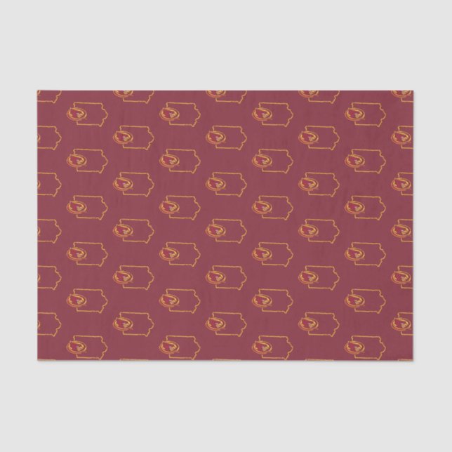 Iowa State Logo Distressed Tissue Paper (Front)
