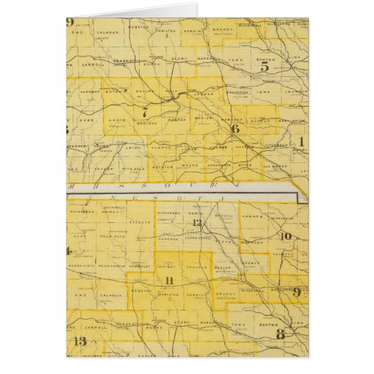 Iowa State Maps Cards (Front)