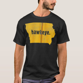 Iowa State Nickname Hawkeye [distressed] Zip  T-Shirt