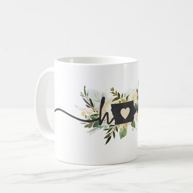 Iowa State Personalized Your Home City Rustic Chic Coffee Mug (Front Left)