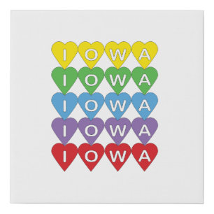 Iowa State Pride Faux Canvas Print