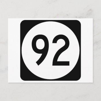 Iowa State Route 92 Postcard by worldofsigns at Zazzle