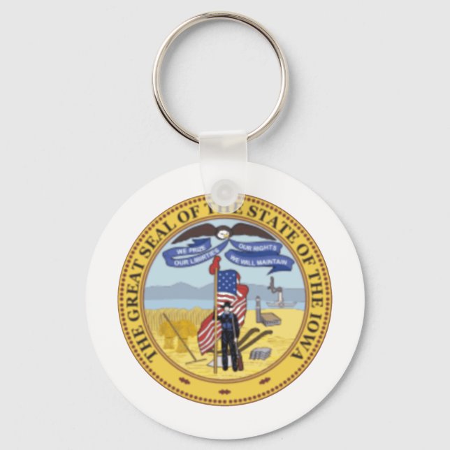 Iowa State Seal Keychain (Front)
