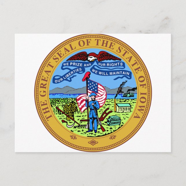 Iowa State Seal Postcard (Front)